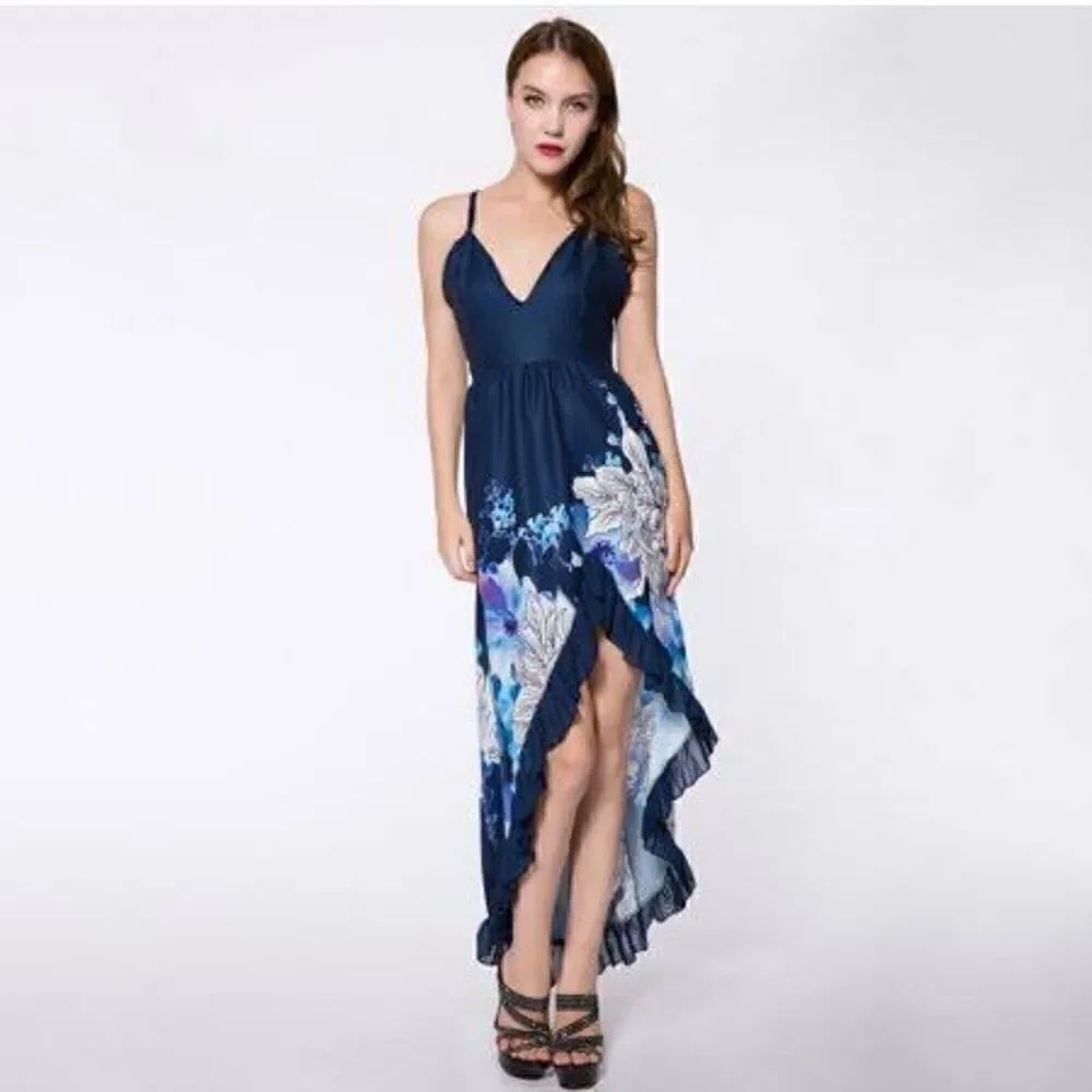 Cheng Xin Floral Asymmetrical Dress